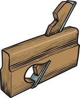 hand plan ikon stil träbearbetning verktyg Färg vektor illustration