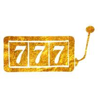 Hand gezeichnet Jackpot Symbol im Gold vereiteln Textur Vektor Illustration