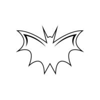 Schläger Flügel Silhouette Symbol und Symbol Vektor Vorlage Illustration