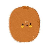 Kiwi Obst Charakter. Vektor Hand gezeichnet Karikatur kawaii Charakter Illustration Symbol. isoliert auf Weiß Hintergrund. Kiwi Obst Charakter Konzept