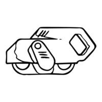 elektrisch Trommel Schleifer Symbol. Hand gezeichnet Vektor Illustration.