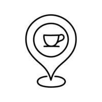 Stift Karte Cafe Symbol Hand gezeichnet Vektor Illustration