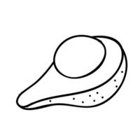 Avocado Symbol. Hand gezeichnet Vektor Illustration. editierbar Linie Schlaganfall