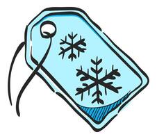 vinter- försäljning ikon i hand dragen Färg vektor illustration