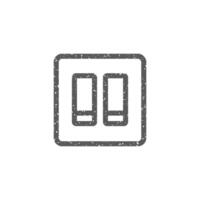 elektrisch Schalter Symbol im Grunge Textur Vektor Illustration