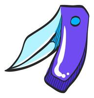 Messer Symbol im Hand gezeichnet Farbe Vektor Illustration