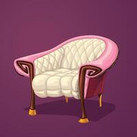 rosa gammal stol vektor