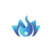 Blau Flamme Energie kreativ Logo vektor