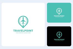 Reise Punkt Logo Design Vorlage vektor