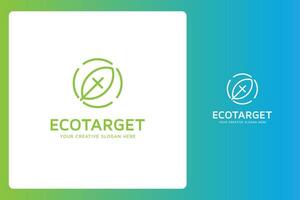 eco mål logotyp design mall vektor