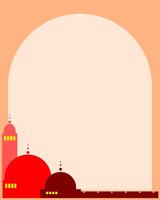färgrik islamic bakgrund med moskéer hörn vektor