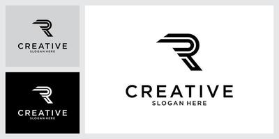 r oder rr Initiale Brief Logo Design Vektor