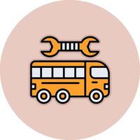 reparation buss vektor ikon