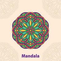 runden bunt Blumen- Mandala Vektor Illustration