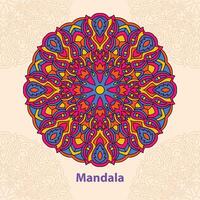 bunt Blumen- Mandala Vektor illustartion Hintergrund v