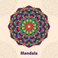 runden bunt Blumen- Mandala Vektor Illustration