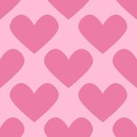 Rosa Herz nahtlos Muster. Vektor Illustration im eben Stil. Valentinstag Tag Textur. Liebe Konzept. Hand gezeichnet Herz im Gekritzel Stil. Stoff mit Herz drucken.