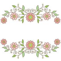 orange beige blomma krans ram, blomma arrangemang illustration vektor