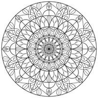 Lotus Herz Mandala Hand gezeichnet zum Erwachsene Färbung Buch vektor