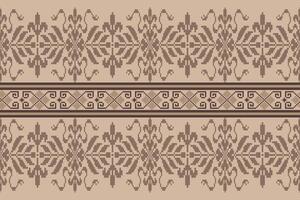 Blumen- Kreuz Stich Stickerei hintergrund.geometrisch ethnisch orientalisch nahtlos Muster traditionell.aztekisch Stil abstrakt vektor.design zum textur, stoff, kleidung, verpackung, dekoration, teppich. vektor