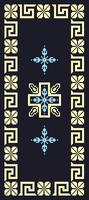 Blumen- Kreuz Stich Stickerei hintergrund.geometrisch ethnisch orientalisch nahtlos Muster traditionell.aztekisch Stil abstrakt vektor.design zum textur, stoff, kleidung, verpackung, dekoration, teppich. vektor