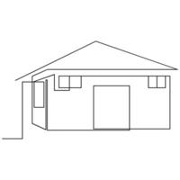 bostads- privat hus ett kontinuerlig linje teckning logotyp illustration minimalistisk proffs vektor