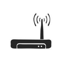 hand dragen internet router vektor illustration