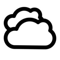 Wolken und Wetter Gliederung Symbole vektor