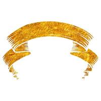Hand gezeichnet Band Banner Jahrgang Elemente im Gold vereiteln Textur Vektor Illustration
