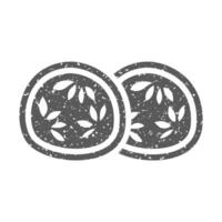 Gurke Symbol im Grunge Textur Vektor Illustration