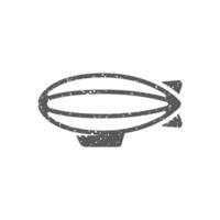 Luft Schiff Symbol im Grunge Textur Vektor Illustration