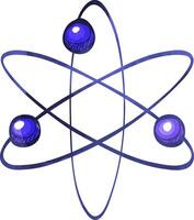 Atom Struktur Symbol im Farbe Zeichnung. Wissenschaft Technologie Schule Hochschule Bildung Molekül Partikel vektor