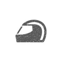 Motorrad Helm Symbol im Grunge Textur Vektor Illustration