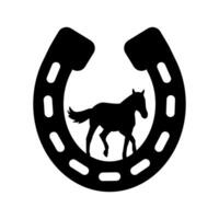 Pferd Symbol Vektor. Hufeisen Illustration unterzeichnen. Hengst Symbol oder Logo. vektor