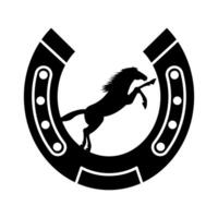 Pferd Symbol Vektor. Hufeisen Illustration unterzeichnen. Hengst Symbol oder Logo. vektor