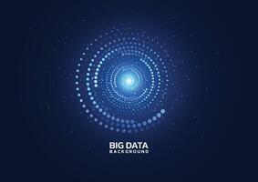 Big-Data-Visualisierung. abstrakter Technologieinnovationskommunikationskonzept digitaler blauer Designhintergrund. Vektor-Illustration vektor
