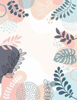 Design Banner Rahmen Blume Frühling Hintergrund mit schöne. Blume Hintergrund zum Design. bunt Hintergrund mit tropisch Pflanzen vektor
