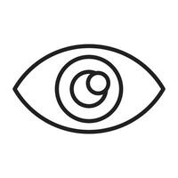Augen Linie Symbol. vektor