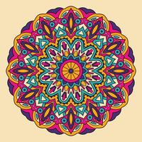 Blume Kreis Zier geometrisch Tortenspitze Muster, Mandala Vektor Illustration