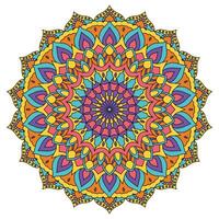 blomma runda dekorativ geometrisk doily mönster, mandala vektor illustration