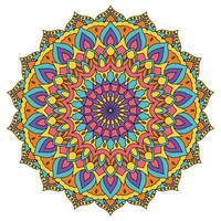 Blume runden Zier geometrisch Tortenspitze Muster, Mandala Vektor Illustration