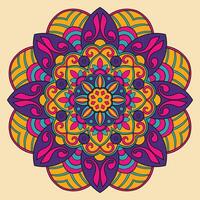 Blume runden Zier geometrisch Tortenspitze Muster, Mandala Vektor Illustration