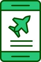 Flugzeug Fahrkarte Buchung Vektor Symbol