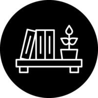 Bücherregal-Vektorsymbol vektor