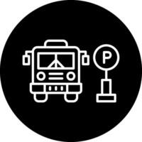 Bus Parkplatz Vektor Symbol