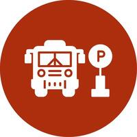 Bus Parkplatz Vektor Symbol