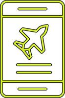 Flugzeug Fahrkarte Buchung Vektor Symbol