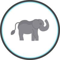 Elefant eben Kreis Symbol vektor