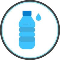 Wasser Flasche eben Kreis Symbol vektor
