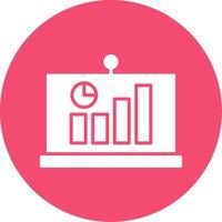 Statistiken Glyphe Kreis Symbol vektor